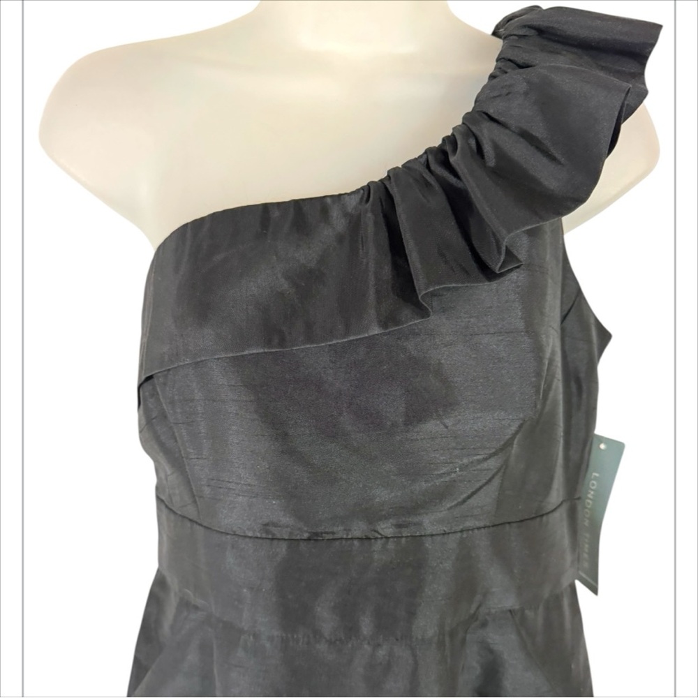 London Times | One Shoulder Dress - Black - NWT - Picture 3 of 14